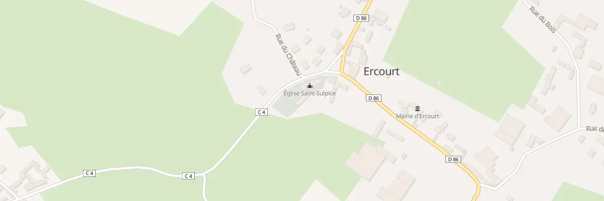 Plan du 9001 Pl du Monument à Ercourt
