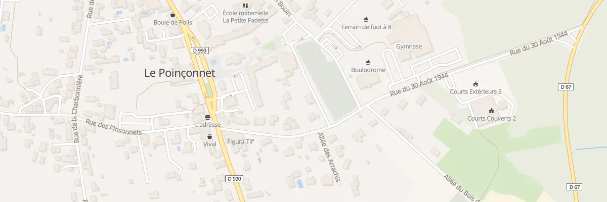 Plan du 15 Rue du 30 Aout 1944 au Poinçonnet