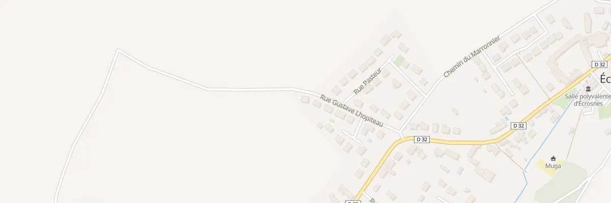 Plan du 9 Rue Gustave Lhopiteau à Écrosnes