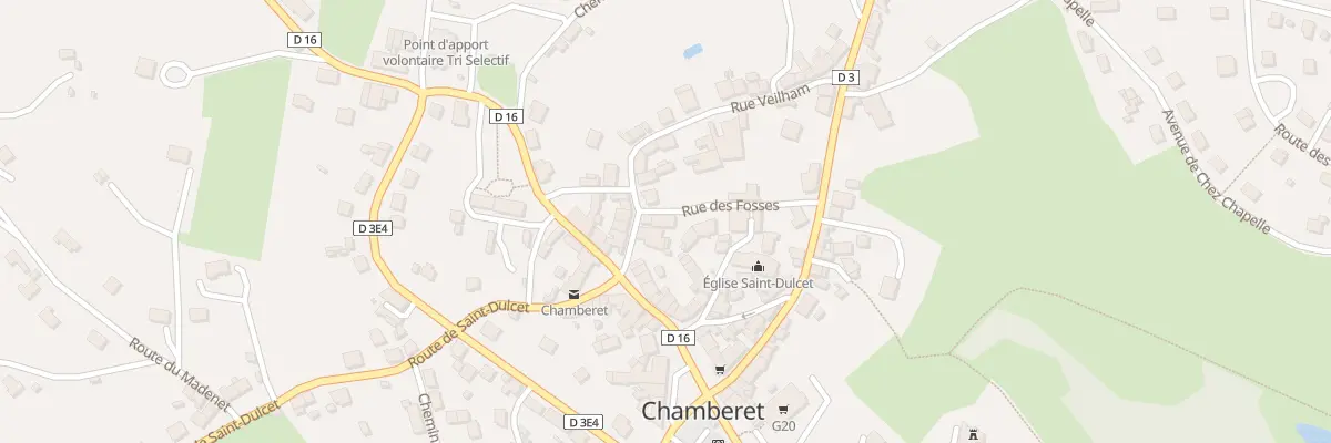 Plan du 2 Rue des Fossés à Chamberet