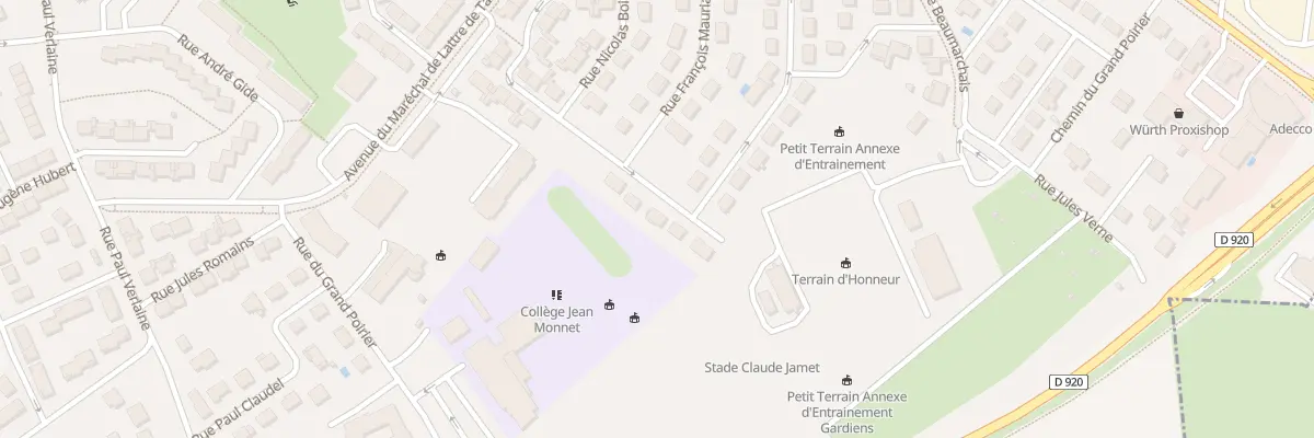 Plan du 20 Rue Francois Mauriac à Châteauroux