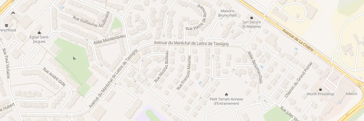 Plan du 4 Rue Francois Mauriac à Châteauroux