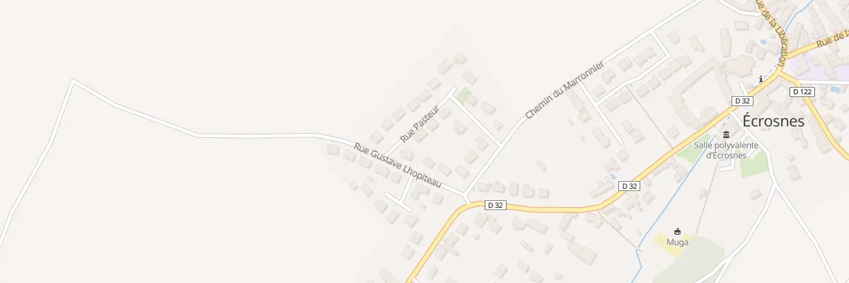 Plan du 13 Rue Pasteur à Écrosnes