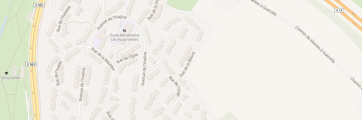 Plan du 38 Rue de la Bievre à Mantes-la-Ville