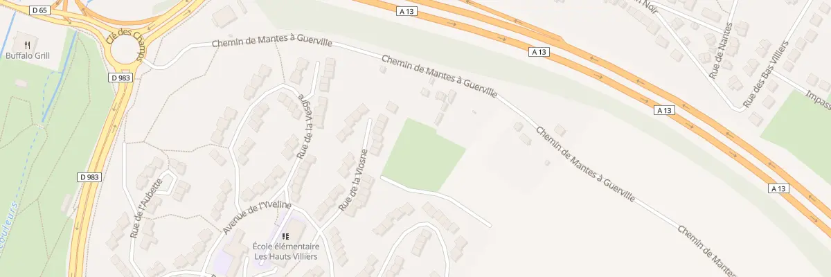 Plan du 34 Che de la Côte Mateau à Mantes-la-Ville