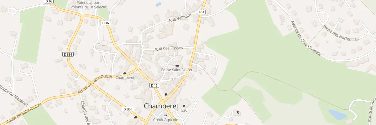Plan du 13 Rte du Mont Ceix à Chamberet