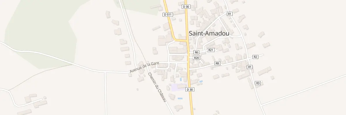 Plan du 2 Pl du Café à Saint-Amadou