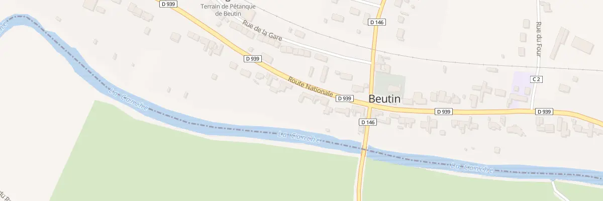 Plan du 55B Rte Nationale à Beutin