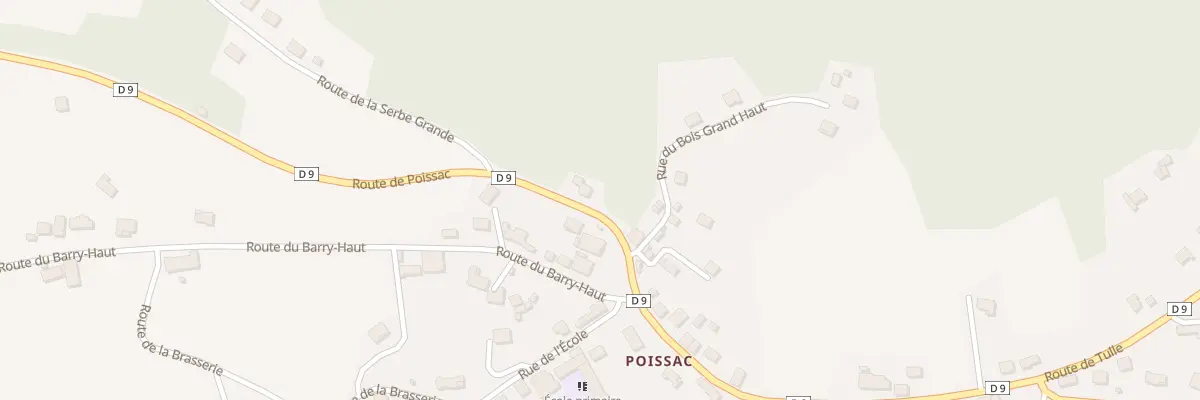 Plan du 293 Poissac Ouest à Chameyrat