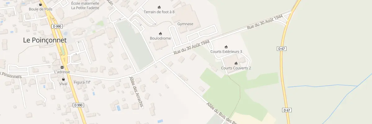 Plan du 20B Rue du 30 Aout 1944 au Poinçonnet