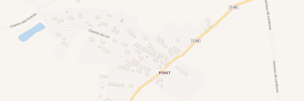 Plan du 61 Pinet-hameau à Gaudiès