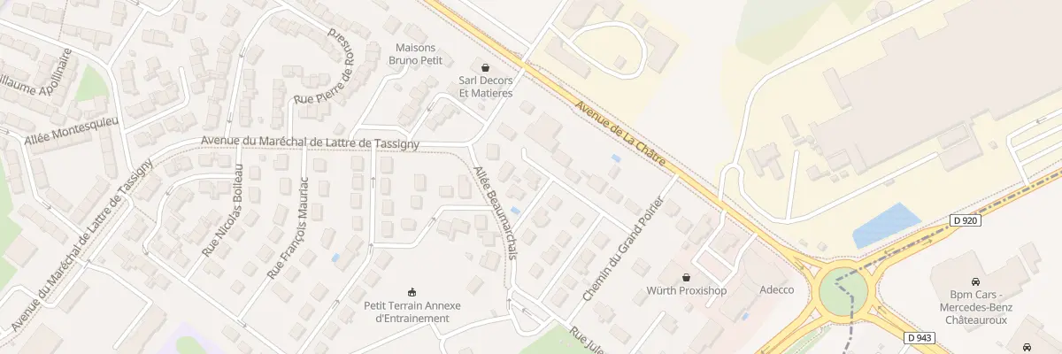 Plan du 28 Rue Arthur Rimbaud à Châteauroux