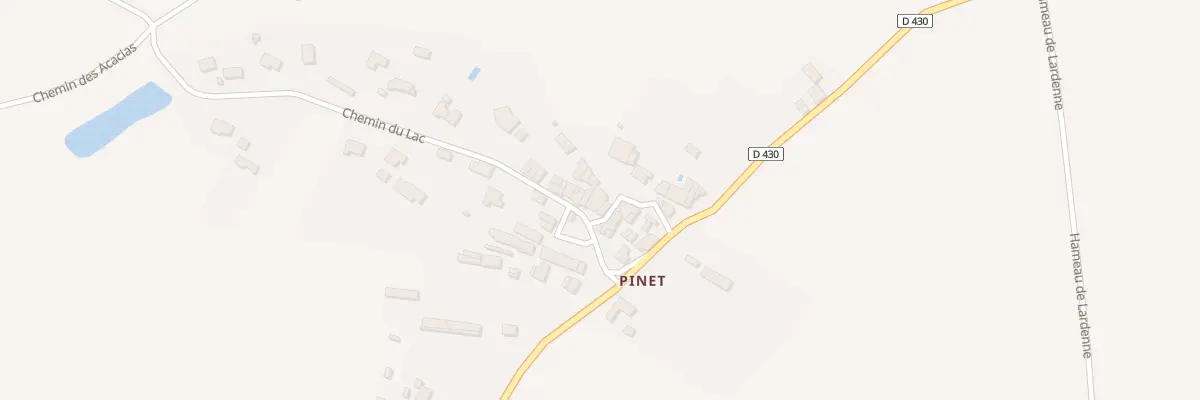 Plan du 60 Pinet-hameau à Gaudiès