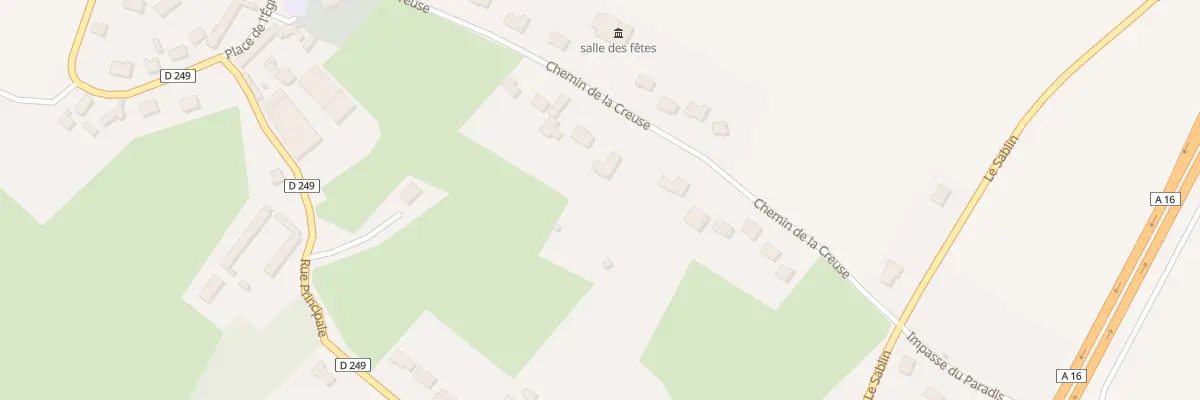 Plan du 255 Che de la Creuse à Leubringhen