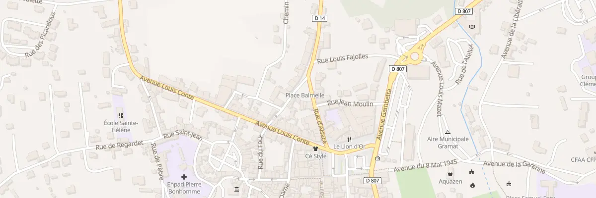 Plan du 2 Pl de la Balmelle à Gramat