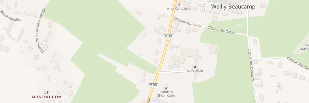 Plan du 54 Rte Nationale à Wailly-Beaucamp