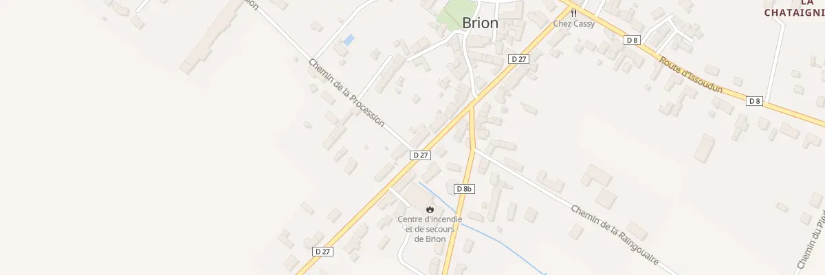 Plan du 28 Rte de Villedieu à Brion