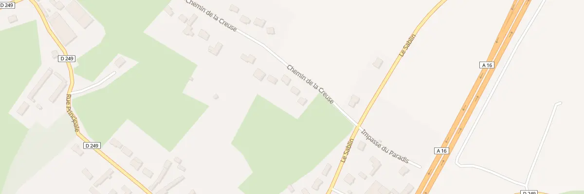 Plan du 105 Che de la Creuse à Leubringhen