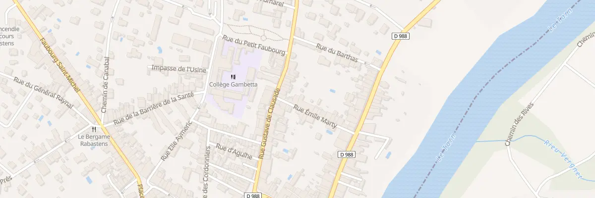 Plan du 3 Rue Emile Marty à Rabastens