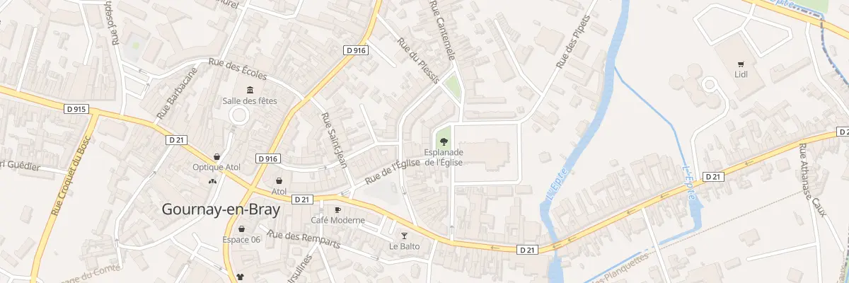 Plan du 2 Esp de l’Eglise à Gournay-en-Bray