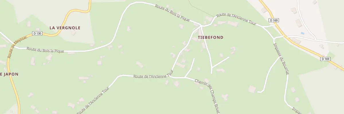 Plan du 5272 Tiebefond à Beynat