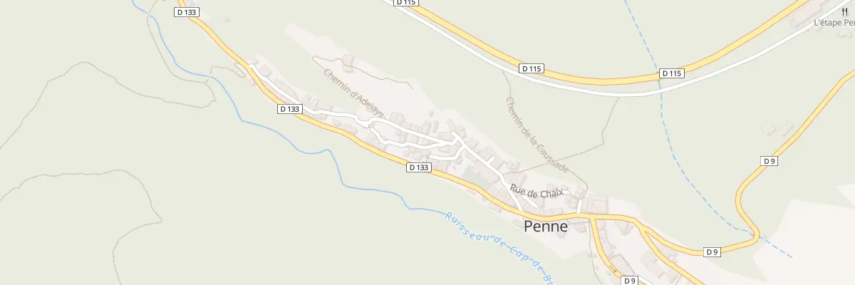 Plan du 1 Rue Bernard et Olivier de Penn à Penne