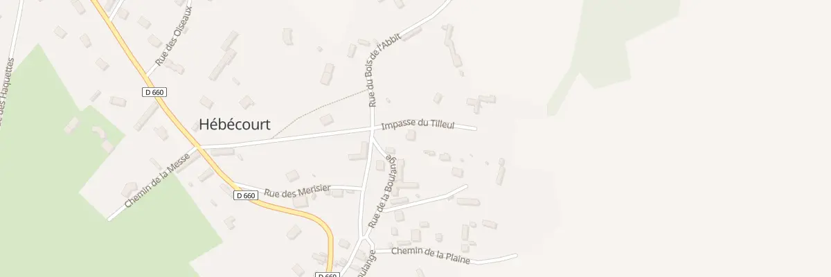 Plan du 2 Imp du Tilleul à Hébécourt