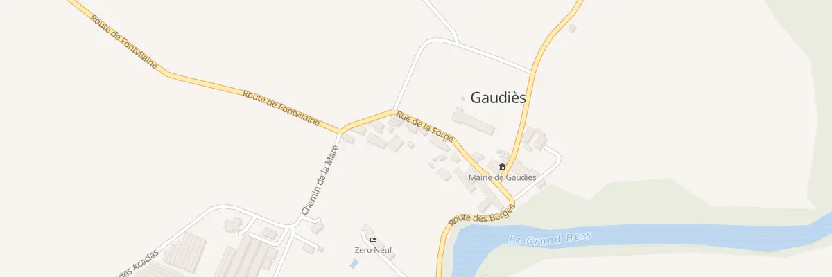 Plan du 26 Gaudies-village à Gaudiès