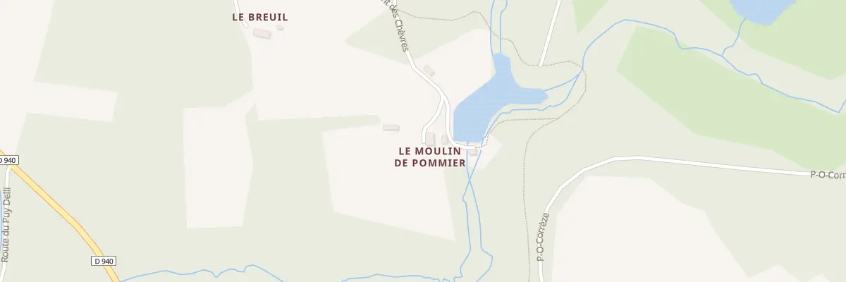 Plan du 5446 Moulin de Pommier au Lonzac