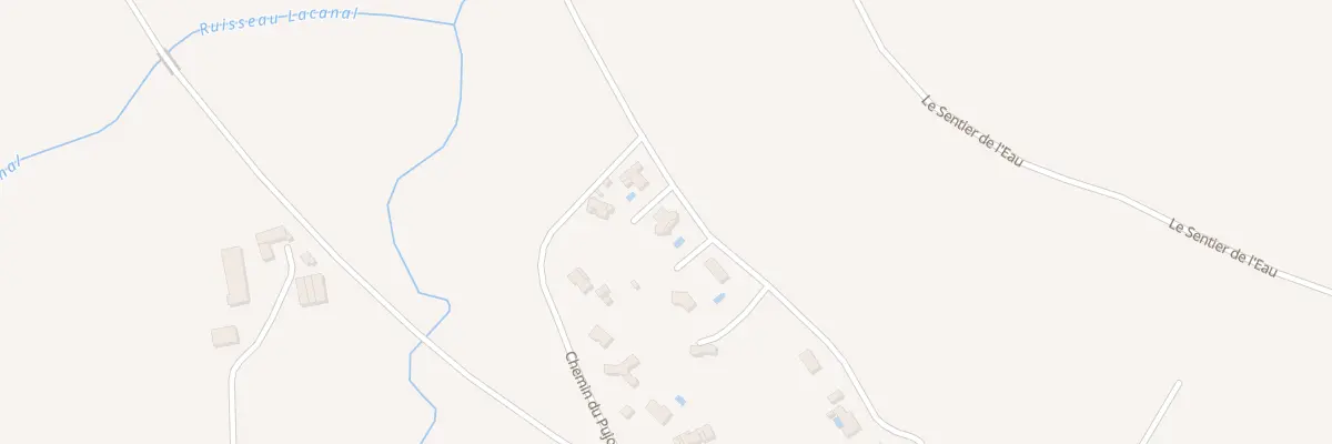 Plan du 5001 Che de Bourrègue aux Pujols