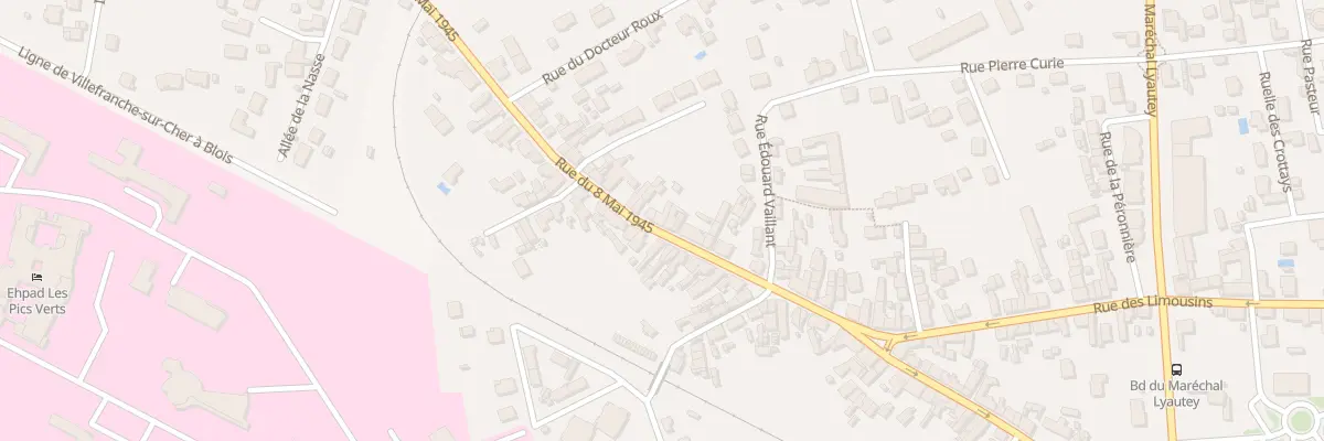 Plan du 208A Rue du Huit Mai à Romorantin-Lanthenay