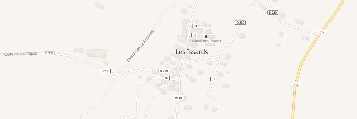 Plan du 12 Les Issards aux Issards