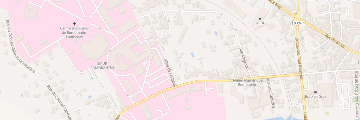 Plan du 1 All de l’Hôpital à Romorantin-Lanthenay