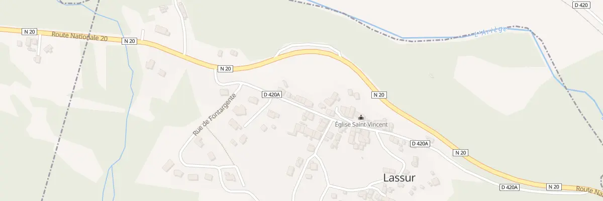 Plan du 32A Av des Pyrénées à Lassur