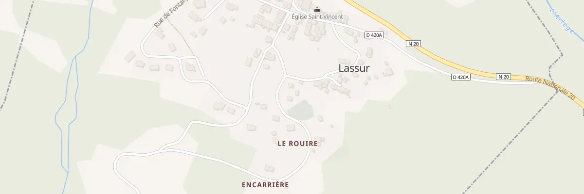 Plan du 63 Le Village à Lassur