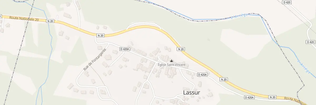 Plan du 30 Le Village à Lassur