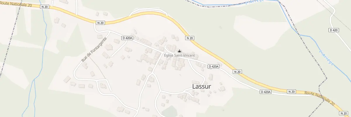Plan du 24 Le Village à Lassur