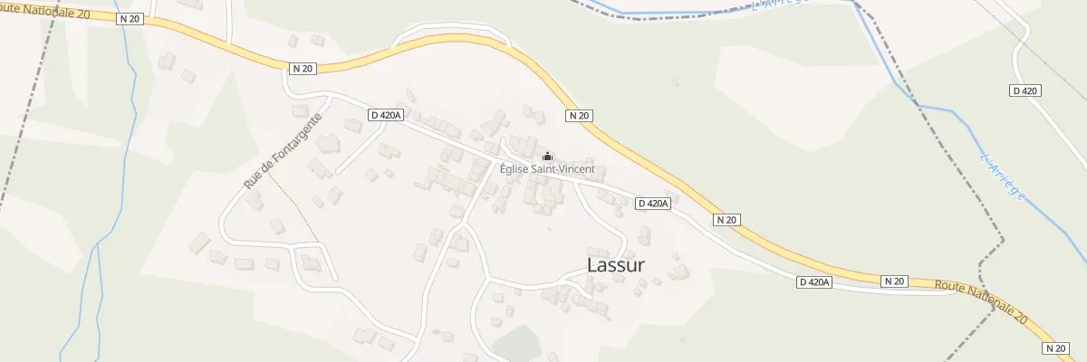 Plan du 23 Le Village à Lassur