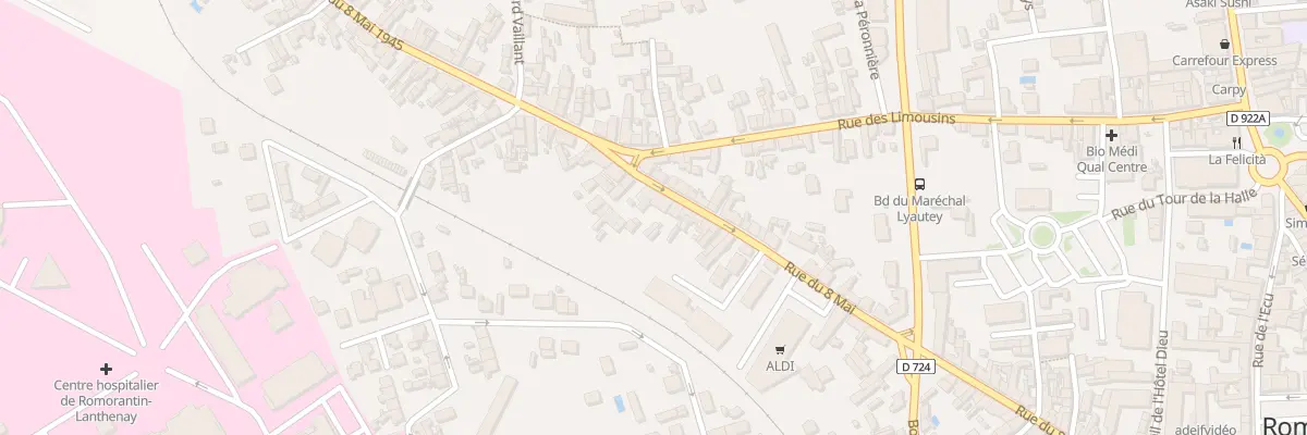 Plan du 119 Rue du Huit Mai à Romorantin-Lanthenay
