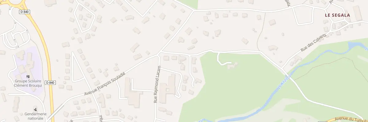 Plan du 90 Rue Fernand Bergougnoux à Gramat
