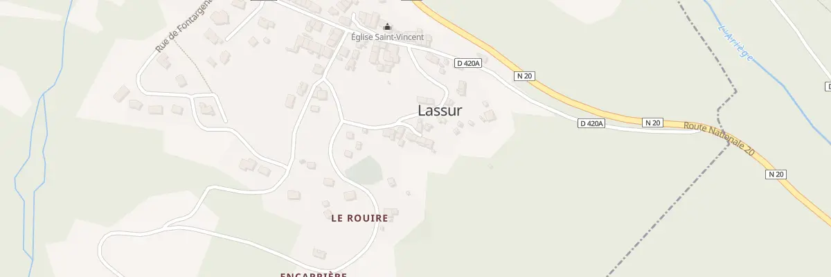Plan du 5001 Le Village à Lassur
