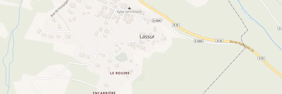 Plan du 8 Le Village à Lassur