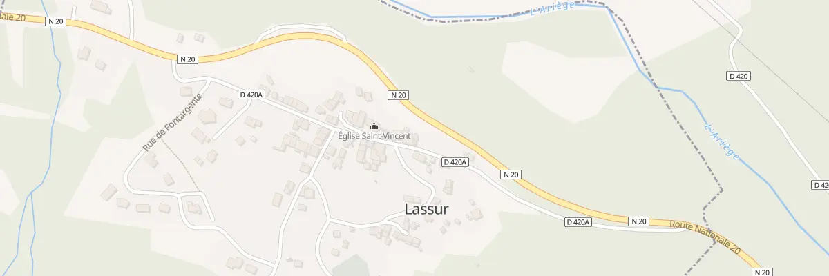 Plan du 12 Le Village à Lassur