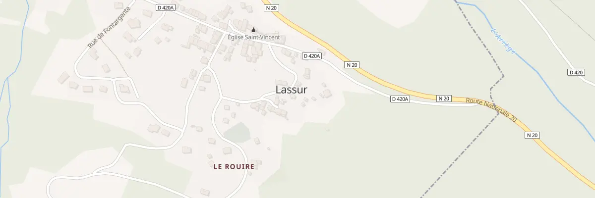 Plan du 60 Le Village à Lassur