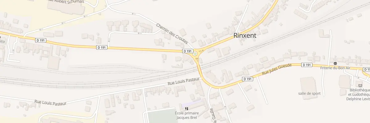 Plan du 3 Rue Roger Salengro à Rinxent