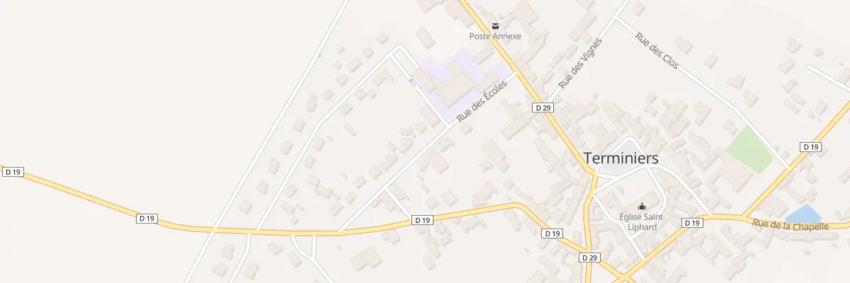 Plan du 4 Rue des Ecoles à Terminiers