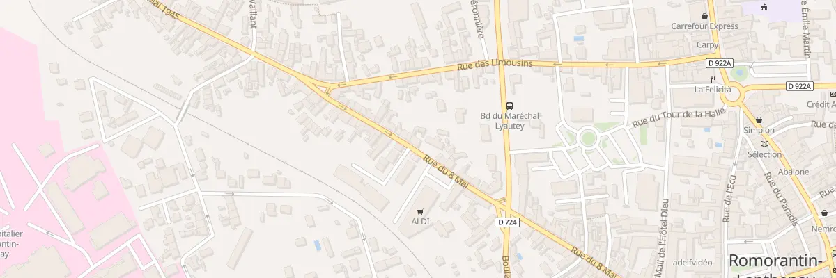 Plan du 132 Rue du Huit Mai à Romorantin-Lanthenay