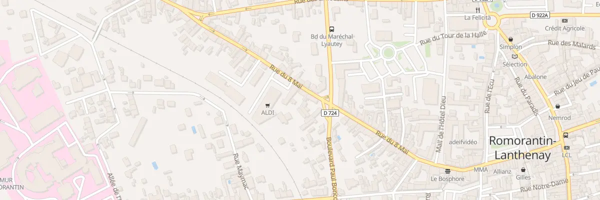 Plan du 87 Rue du Huit Mai à Romorantin-Lanthenay