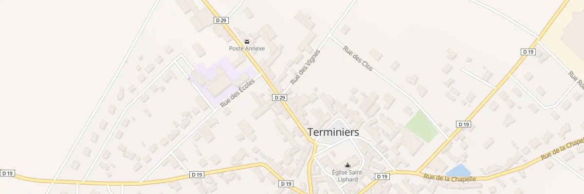 Plan du 10 Rue Chanzy à Terminiers