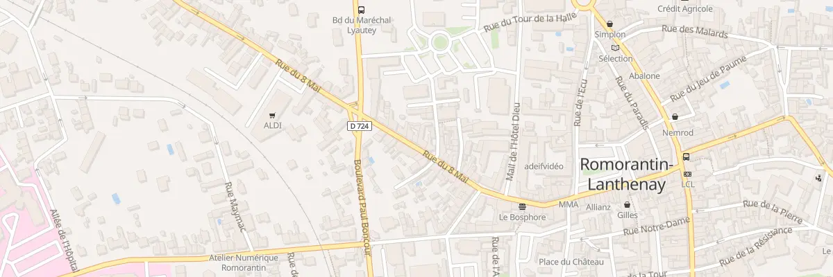 Plan du 74 Rue du Huit Mai à Romorantin-Lanthenay
